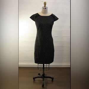 Cinder and Smoke black dress with white patterns, size 6